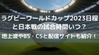ラグビーワールドカップ2023 RWC2023 日程 日本戦 試合時間 地上波 BS CS 動画配信